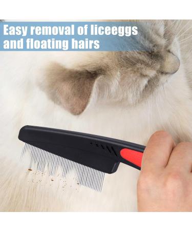 Monsully 2 Pcs Flea Comb for Dogs Cats Pet Professional Lice Comb Dust Comb Flea Comb Coarse & Fine Teeth Nit Comb Stainless Steel Lice Flea Comb - Buy Online on GoSupps.com