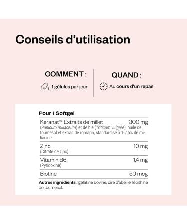 Keranat - Sant des Cheveux et du Cuir Chevelu - Anti-Chute - Enrichi en Zinc et en Biotine (Vitamine B8) - Aide Maintenir un M tabolisme normal - Ingr dients Naturels - SuperSmart - Buy Online on GoSupps.com
