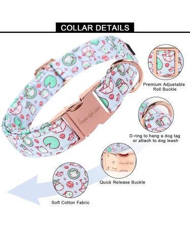 Unique Style Paws Summer Dog Collars - Lotus Frosch Cabbage Design for All Dog Sizes | Perfect Gifts for Small Medium & Large Dogs - Buy Online on GoSupps.com