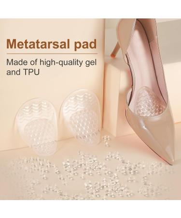 Relistep 3D Women's Forefoot Cushions - Gel Insoles for Foot Pain Relief | Metatarsal Foot Pads - Shock Absorbing & Comfortable (Clear - Buy Online on GoSupps.com