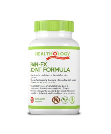 Healthology PAIN-FX | Joint Pain Relief Supplement | Anti-Inflammatory Joint Support | Contains Curcumin & Boswellia | Natural Source of Antioxidants | 60 Veggie Capsules | Vegan Friendly | NON-GMO