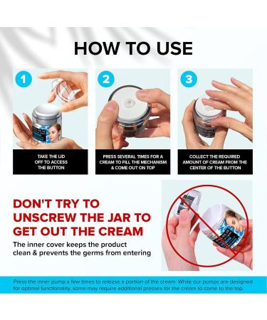 Collagen Retinol Hyaluronic Acid Face Cream Deep Hydration Daily Moisturizer Lightweight All-in-One Skincare Cream 1.76oz (50g) - Buy Online on GoSupps.com