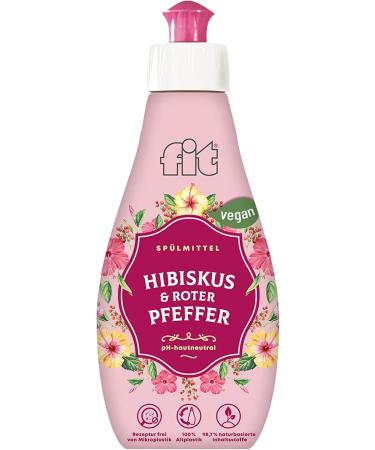 Fit Detergent Spice Edition - Hibiskus & Red Pepper Biodegradable Dishwashing Liquid | Eco-Friendly & Vegan | 2400 ml (6 x 400 ml) | Sustainable International Shipping - Buy Online on GoSupps.com