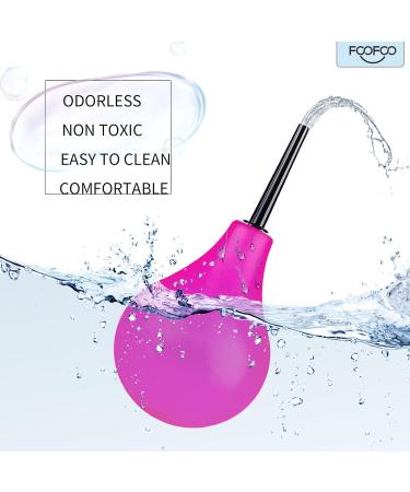 Enema Bulb 7.6oz Douche Kit - 4 Nozzles for Men & Women - Purple with Storage Bag | International Shipping - Buy Online on GoSupps.com