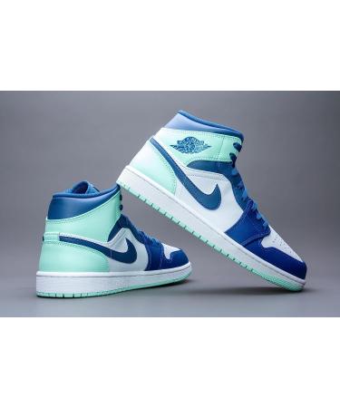 Nike Air Jordan 1 Mid Sneaker - Mystic Navy/Mint Foam-White | Men's Size 11 - Buy Online on GoSupps.com