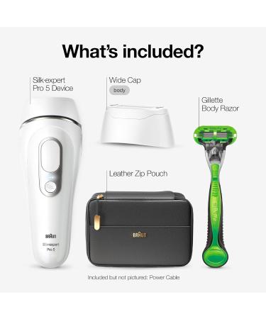 Buy Braun IPL Long Lasting Laser Hair Removal Device PL5145 for Men & Women | Safe Painless Includes Gillette Razor & Pouch - Buy Online on GoSupps.com