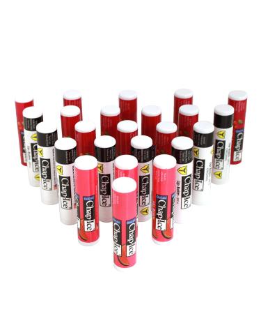 Chap-Ice Assorted Lip Balm - (24 count) Cherry Watermelon & Original Flavors - Skin Protectant - Made in the USA Refill (NO display)
