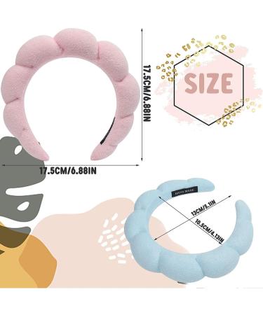 Spa Headband Sponge Puffy Makeup Headband Terry Towel Cloth Fabric Head Band for Women Girls Washing Face Makeup Removal Shower Skincare Facial Mask (White) - Buy Online on GoSupps.com