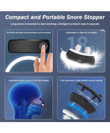 Smart Adjustable Anti Snore Device | USB Rechargeable Electric Snoring Stopper with Double Eddy Current Fan Design - Buy Online on GoSupps.com