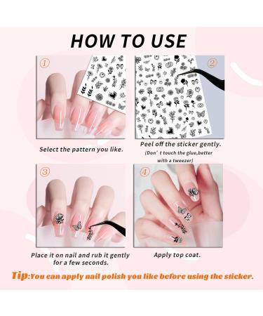 18 Sheets Nail Stickers for Nail Art Nail Decals Nail Wraps for Women Kids Girls Self-Adhesive Nail Sticker Decoration Nail File Nail Wipes Cuticle Stick S002-s004 18 Sheets - Buy Online on GoSupps.com