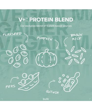 Vegan Mass Gainer Protein Powder 2.5kg - Vanilla Flavor | Bulk Plant-Based Protein - Buy Online on GoSupps.com