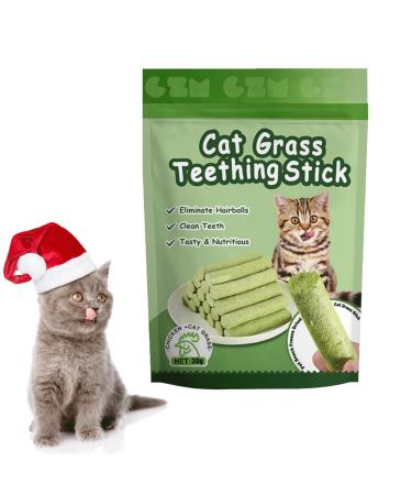 Kittygreen Sticks Kittygreen Cat Grass Teething Stick Cat Grass Chew Sticks for Hairball Removal and Cat Teeth Cleaning Natural Cat Grass Sticks Promotes Digestive & Increases Appetite (6PCS)