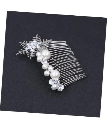 Housoutil 1pc Hair Barrettes Bridal Headpieces for Wedding Xmas Side Comb Pearl Side Comb Xmas Wedding Hair Pin Floral Wedding Pearl Hair Accessories Bride Christmas Slideshow Size 1 Silver - Buy Online on GoSupps.com