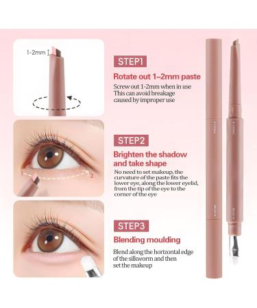Under-eye face highlighter concealer: Two colleagues' silk pencil makeup 2.5g eyeshadow for the girl made for travel and costume festivals - Buy Online on GoSupps.com