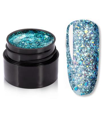 8 Colors Glitter Diamond Gel Nail Polish Bright For Glitter Painting Nail Art Design Poly UV Top Base Primer For Manicure (6)
