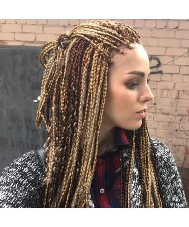 Aomig Braids Extensions - 24 Strands Synthetic Hair for Braiding in Brown/Cream - Perfect for Box Braids & Lichen Styles - Buy Online on GoSupps.com