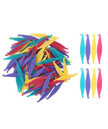 100pcs Braces Rubber Bands Placers Disposable Plastic Orthodontic Elastics Hooks Tool