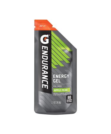 Gatorade Endurance Energy Gel, Apple Pear, 21 Pack, 1.3 oz Pouches No Caffeine 1.3 Ounce (Pack of 21)