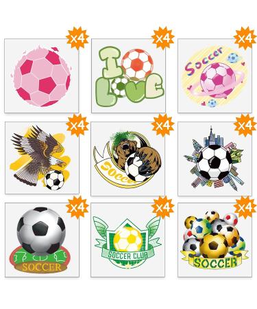 Metker Soccer Sports Waterproof Temporary Tattoos - 140 Piece Soccer Theme Individual Stickers for Adults and Kids - Ideal for Parties and Group Events - Buy Online on GoSupps.com