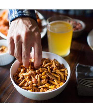 BEER NUTS Original Bar Mix - Crunchy Party Pretzels, Cheese Sticks, Sesame Sticks, Corn Nuts & Glazed Peanuts - 20oz Resealable Bag - Snack Chips Alternative - Buy Online on GoSupps.com