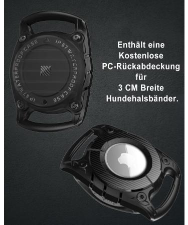2 Pack Waterproof Airtag Case for Dogs & Cats - OneOnta Airtag Dog Collar Pendant - Black Airtag Holder (2.5cm Width) - Buy Online on GoSupps.com