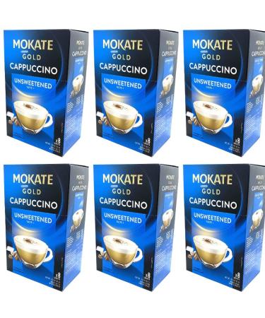 Mokate Gold Cappuccino Unsweetened Flavour Powder 6 Pack x 8 sachets