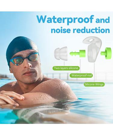 Dison Swimming Ear Plugs - Silicone Waterproof Earplugs for Adults - Green - Buy Online on GoSupps.com