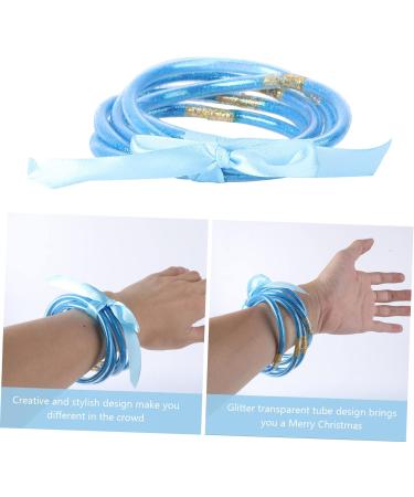 STOBOK 1pc Ribbon Glitter Bracelet Gold Powder Lining Jewelry Christmas Wristband Glitter Jelly Bangle Bangles Bracelets for Man Creative Bracelet Women's Resin Yiwu Glitter Powder Purple As Shown 7.5x7.5cm - Buy Online on GoSupps.com