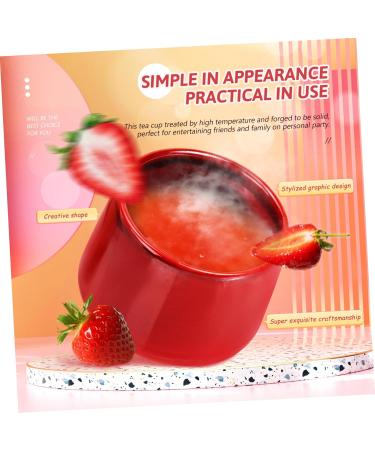 Zerodeko Ceramic Coffee Mug Coffee Cup Retro Home Decor Wedding Decor Chinese Tea Bowl Ceramic Water Cup Yixing Office Ceramics Red 8.5x8.5cm - Buy Online on GoSupps.com