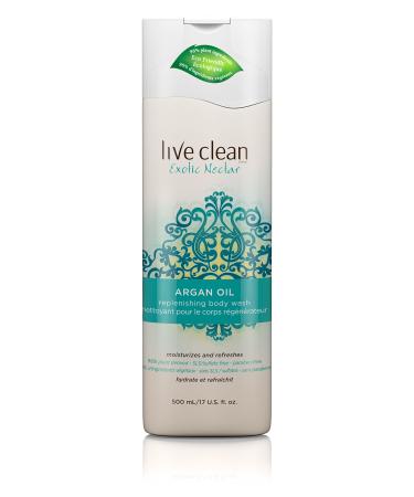 Live Clean Replenishing Body Wash Argan Oil 17 fl oz (500 ml) - Buy Online on GoSupps.com