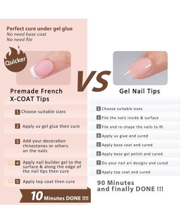 Shop Bartbox French Press On Nails - XS Short Square Soft Gel Tips with Primer & Base Coat - Pink 20 Pack | Perfect Fake Nails for Stunning Manicures - Buy Online on GoSupps.com