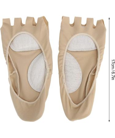 Liyjtk Five Toe Separation Socks - Anti-Slip Peeping Toe Half Socks for Women's Foot Care - Buy Online on GoSupps.com