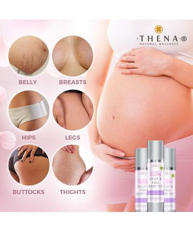 Mother's Glow Organic Belly Oil for Pregnancy - Prevent Stretch Marks & Dry Skin | Best Natural Maternity Care Moisturizer for Expecting Moms - Buy Online on GoSupps.com