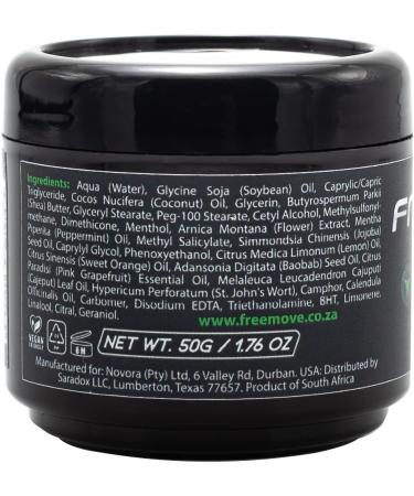 FreeMove Cooling Muscle Massage Rub & Cream - Natural Glide Versatile Body Treatment (50g - 1.76 Oz) | Shop Now for International Shipping - Buy Online on GoSupps.com