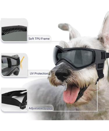 NAMSAN Medium Dog Goggles | Anti-UV Glare Sunglasses for Small to Medium Dogs | Adjustable Motorcycle Glasses for Doggy Eye Protection - Buy Online on GoSupps.com