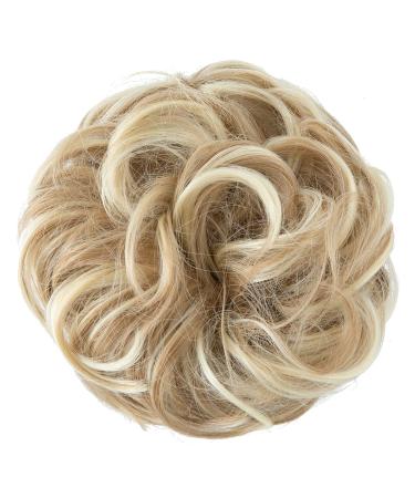 JJStar 2-Piece Hair Part with Rubber Band - Perfect for Dutt Updos Messy Buns & Ponytails | Hair Extensions for Women & Girls in Dirty Blonde - Buy Online on GoSupps.com