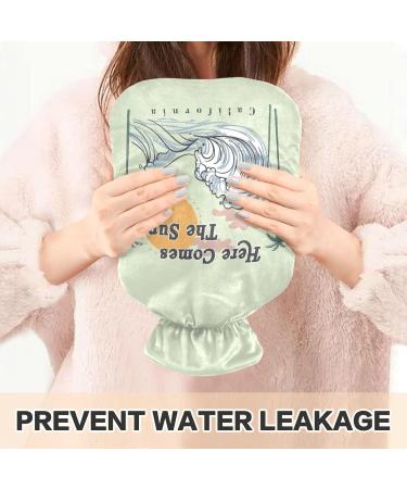Naanle Palm Sea Wave Hot Water Bottle - Transparent Hand & Foot Warmer for Pain Relief | 1L Heat & Cold Therapy - Buy Online on GoSupps.com