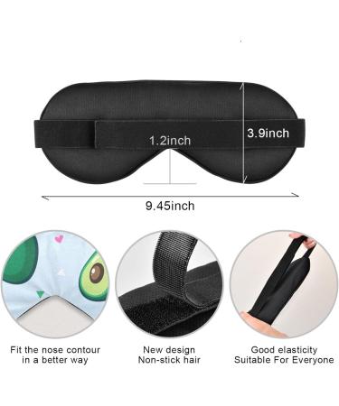 Adjustable Light Blocking Avocado Eye Mask for Deep Sleep - Men and Women | Ideal for Travel, Yoga, Meditation, Office | Breathable & Comfortable - Buy Online on GoSupps.com