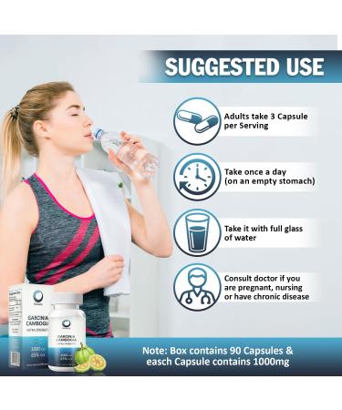 Gistany Extra Strength 65% HCA Pure Garcinia cambogia Natural Weight Loss Pills Appetite Control Pill Dietary Supplement to Control Weight for Both Men and Women - Buy Online on GoSupps.com