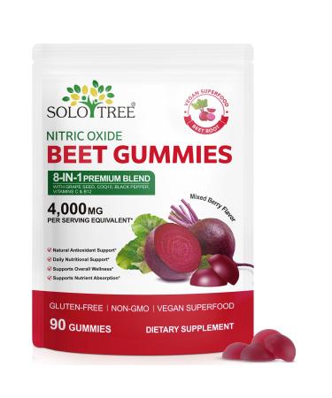 Beetroot Gummies Organic Beet Root Chews Gummies for Natural Energy Support Beetroot Supplement for Men and Women 90 Count (1)
