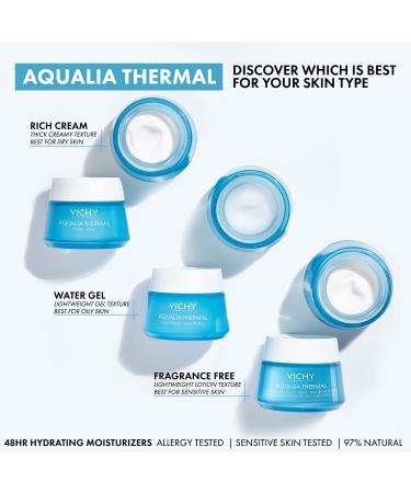 Vichy Aqualia Thermal Mineral Water Gel Moisturizer - 48-Hr Hydration 97% Natural Hyaluronic Acid Paraben-Free 1.69 Fl. Oz - Buy Online on GoSupps.com