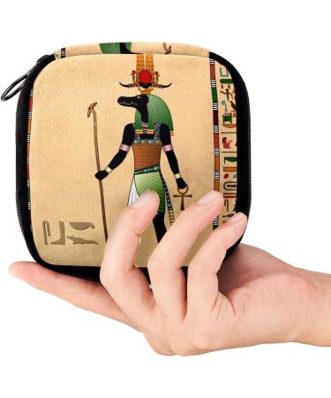 GIAPB Period Bag - Sanitary Napkin Storage & Makeup Pouch | Egyptian Tribal Art | Color2898 - Buy Online on GoSupps.com