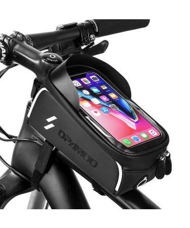 Bike Phone Front Frame Bag - Bicycle Bag Waterproof Top Tube Cycling Phone Mount Pack Phone Case for 6.5 iPhone Plus xs max