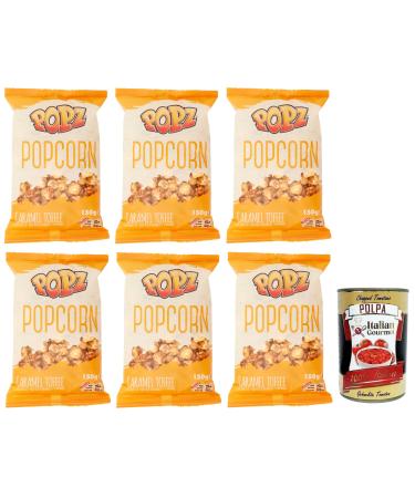 Italian Gourmet E.R. Popz Popcorn Caramel Caramel Popcorn (75%) Pack of 6 150g Bag + 400g Box