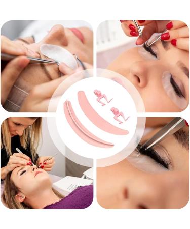 Dyeulget Silicone Eyelash Separator Tool | Makeup Extension Tool Eye Lash Separator Reusable | Lash Extension Enhancer Pads for Eyelash Grafting for Working Traveling Pink - Buy Online on GoSupps.com