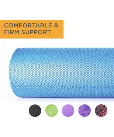 Maximo Fitness 18 x 6 High Density Foam Roller for Trigger Point Massage | Muscle & Back Roller for Yoga, Pilates & Physical Therapy | Blue - Buy Online on GoSupps.com