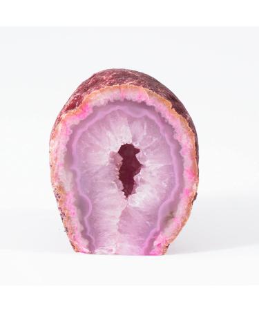 Natural Pink Agate Geode - Genuine Crystal for Home Decor and Healing - Buy Online on GoSupps.com