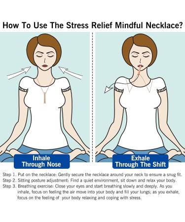 Stainless Steel Breathing Pendant Natural Healing Necklace for Stress Relief - Rose Gold - Buy Online on GoSupps.com