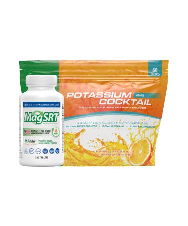 Jigsaw Health Bundle | MagSRT 240 Tablets and Potassium Cocktail (Orange) 60 Servings (Packets)