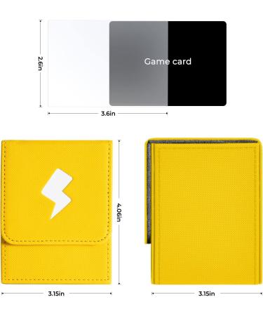 Totteri Card Deck Box with 100 Card Sleeves - Electric Yellow | Pokemon Trading Card Storage Case for 100+ Sleeved Cards | PVC-Free Card Holder for MTG/TCG - Buy Online on GoSupps.com